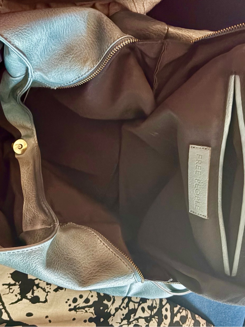 Teal Free People Oversized Bag - Picture 5 of 6